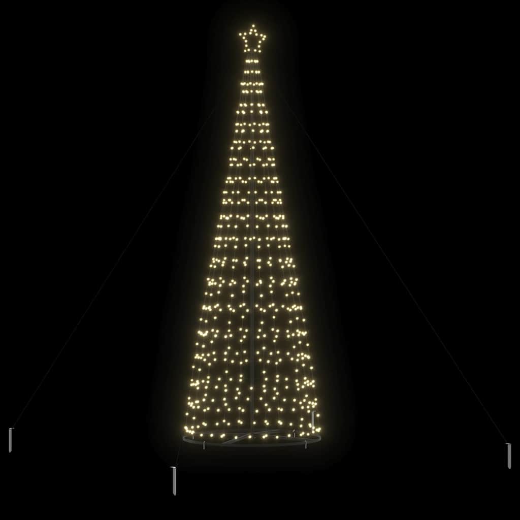 vidaXL Choinka świąteczna LED EKENAS 400 cm 800 LED Ciepła biel Stal