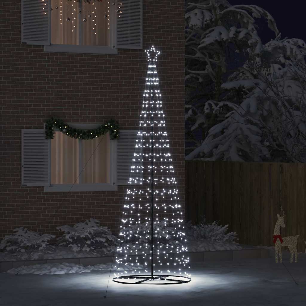 vidaXL Choinka świąteczna LED EKENAS 400 cm 800 LED Chłodna biel Stal