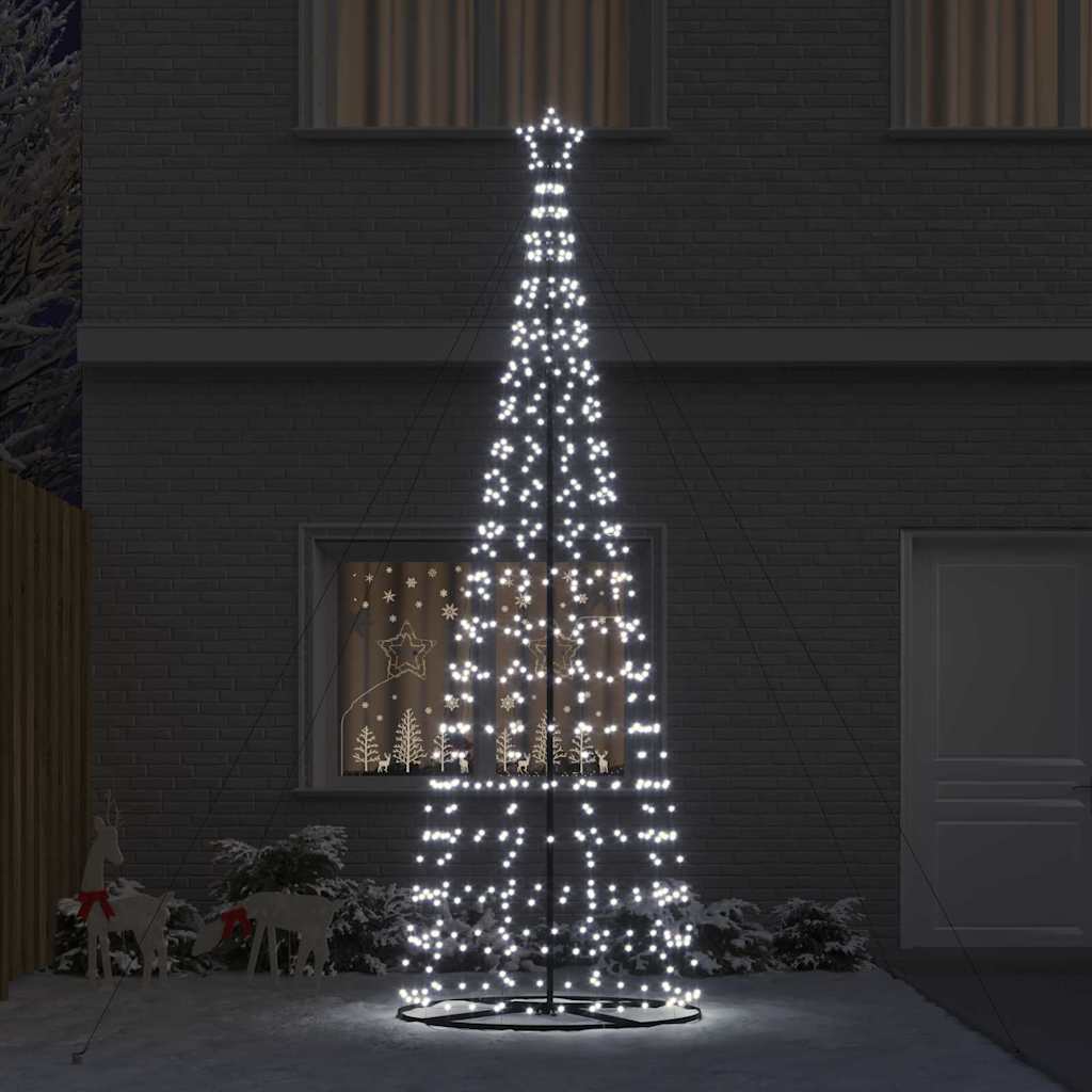 vidaXL Choinka świąteczna LED EKENAS 400 cm 800 LED Chłodna biel Stal
