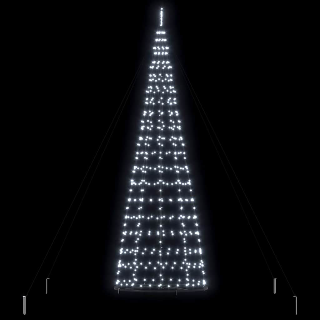 vidaXL Choinka świąteczna LED EKENAS 400 cm 800 LED Chłodna biel Stal