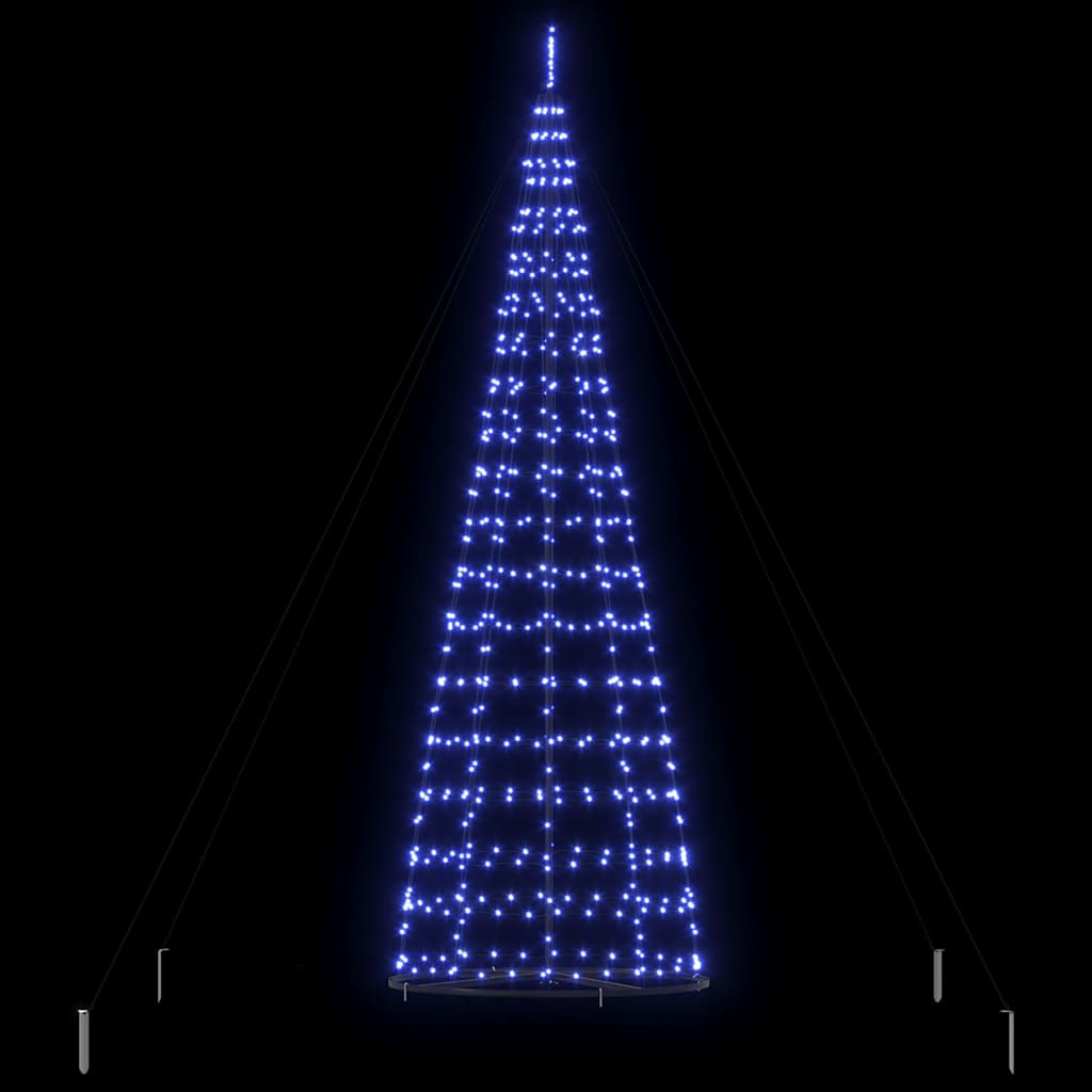 vidaXL Choinka świąteczna LED EKENAS 400 cm 800 LED Niebieski Stal