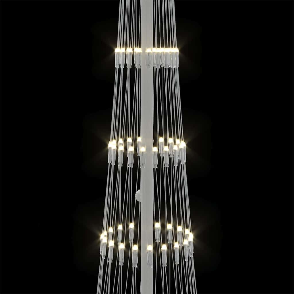 vidaXL Choinka świąteczna LED Ciepła biel 51 x 51 x 190 cm Metal