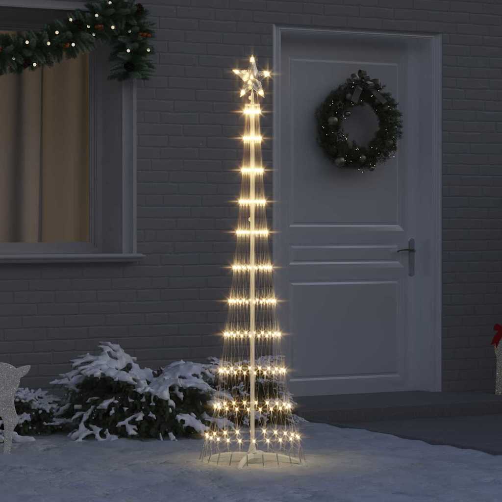vidaXL Choinka świąteczna LED Ciepła biel 51 x 51 x 190 cm Metal