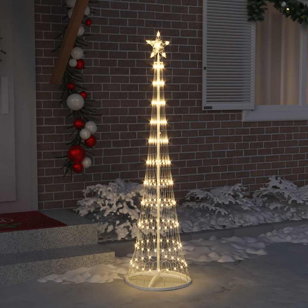 vidaXL Choinka świąteczna LED Ciepła biel 51 x 51 x 190 cm Metal