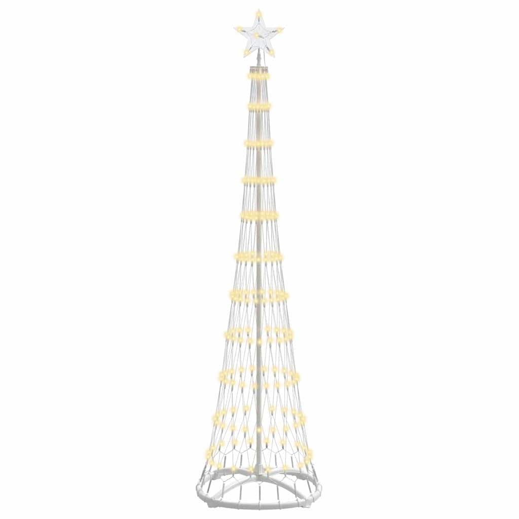 vidaXL Choinka świąteczna LED Ciepła biel 51 x 51 x 190 cm Metal