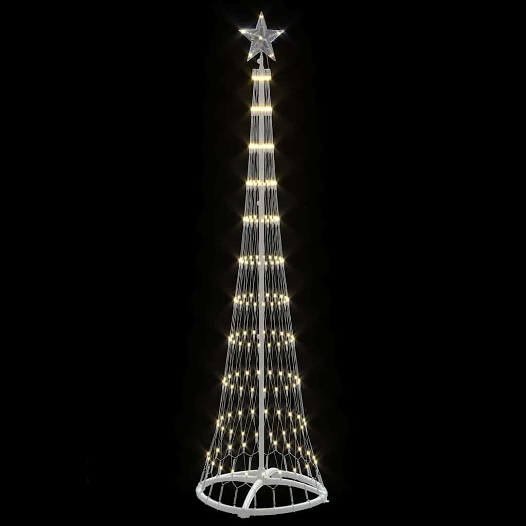 vidaXL Choinka świąteczna LED Ciepła biel 51 x 51 x 190 cm Metal