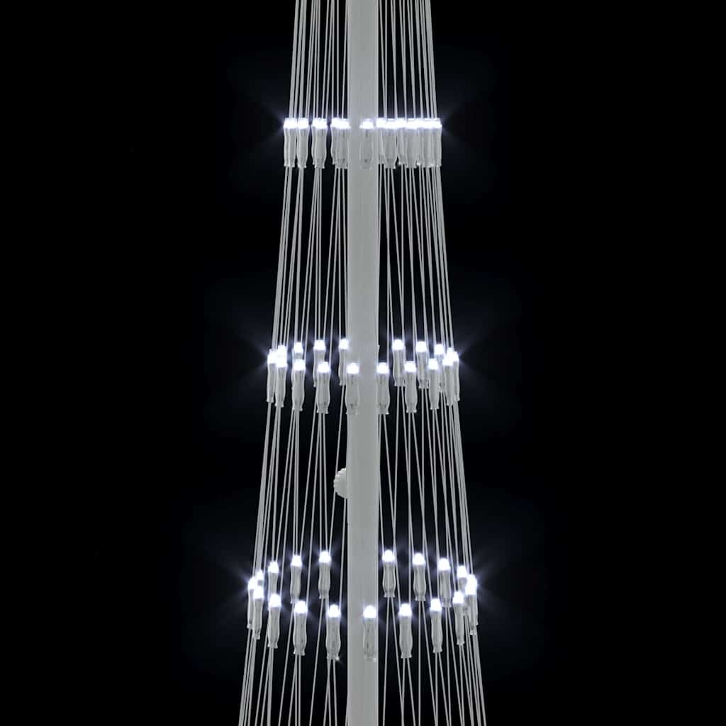 vidaXL Choinka świąteczna LED Chłodna biel 51 x 51 x 190 cm Metal