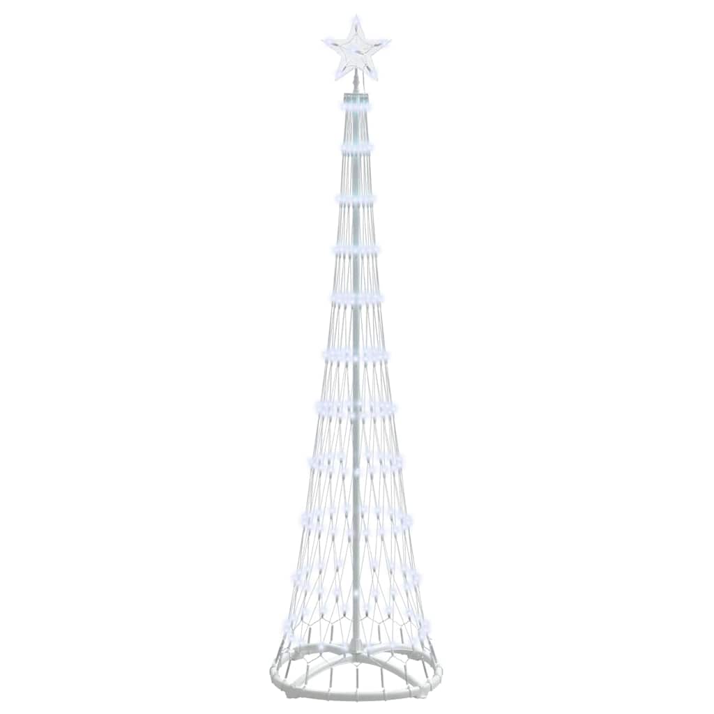 vidaXL Choinka świąteczna LED Chłodna biel 51 x 51 x 190 cm Metal
