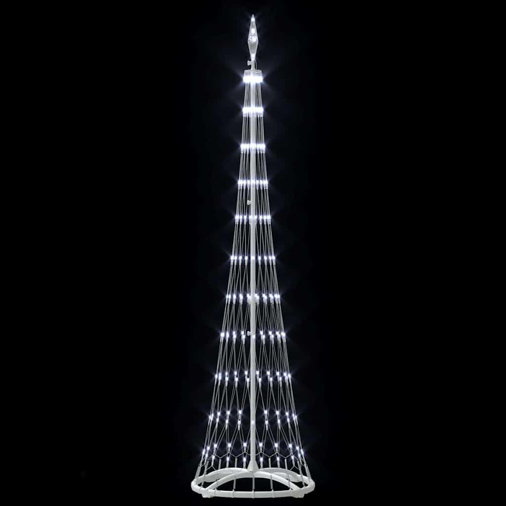 vidaXL Choinka świąteczna LED Chłodna biel 51 x 51 x 190 cm Metal