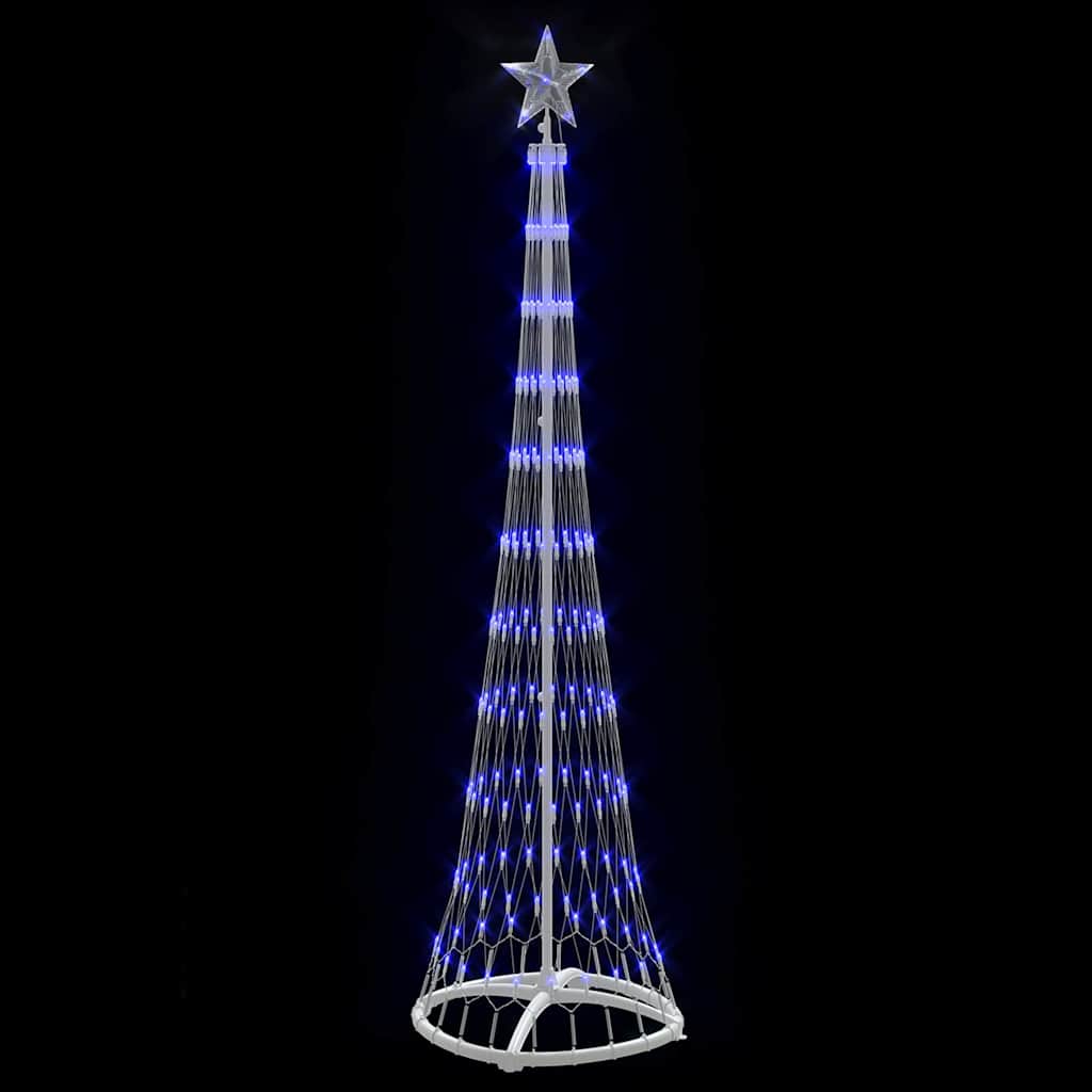 vidaXL Choinka świąteczna LED Niebieski 51 x 51 x 190 cm Metal