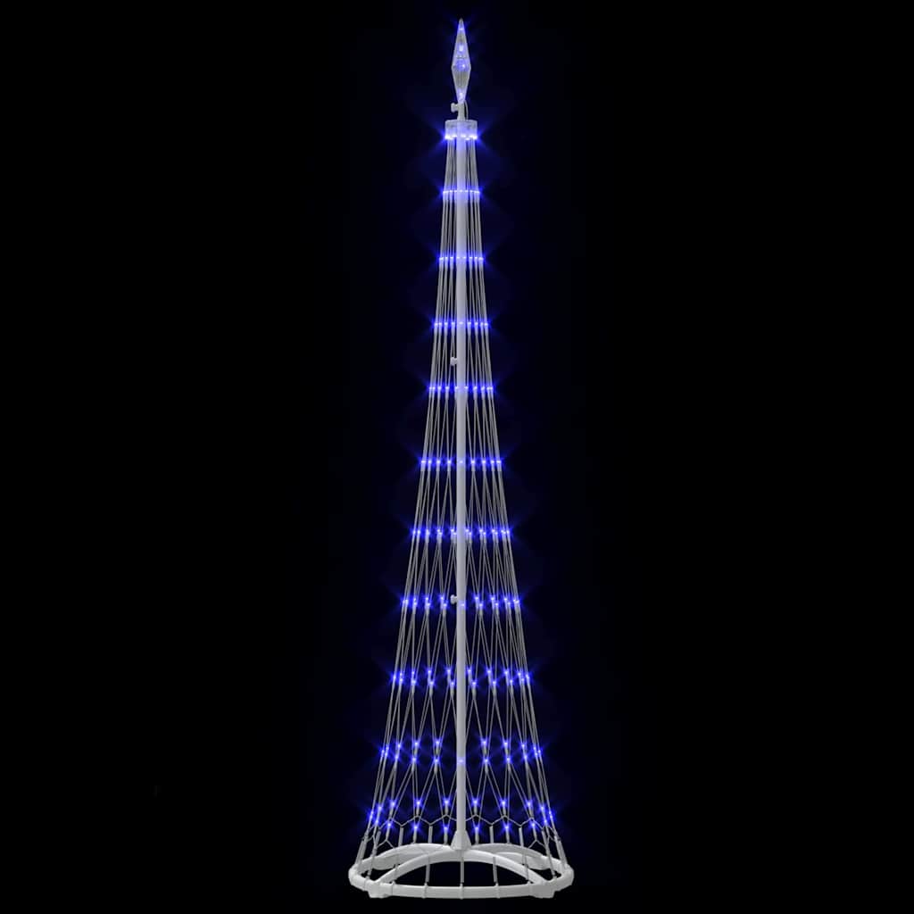 vidaXL Choinka świąteczna LED Niebieski 51 x 51 x 190 cm Metal