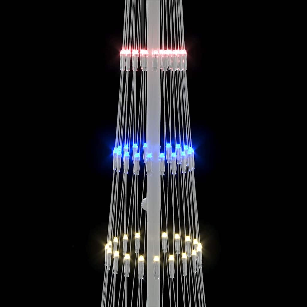 vidaXL Choinka świąteczna LED Wielokolorowe 51 x 51 x 190 cm Metal
