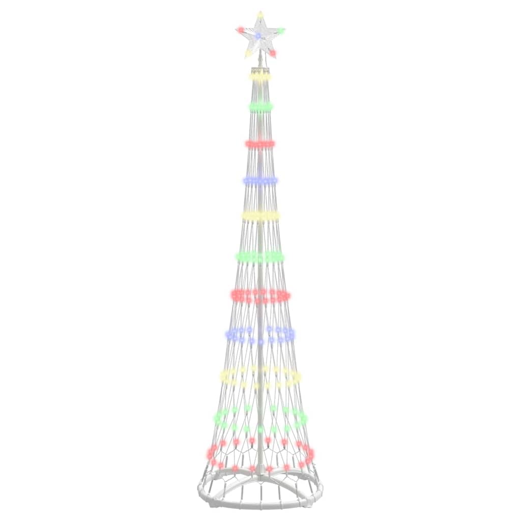 vidaXL Choinka świąteczna LED Wielokolorowe 51 x 51 x 190 cm Metal