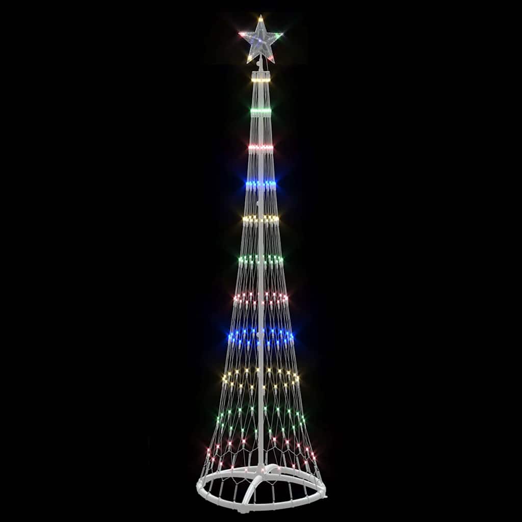 vidaXL Choinka świąteczna LED Wielokolorowe 51 x 51 x 190 cm Metal