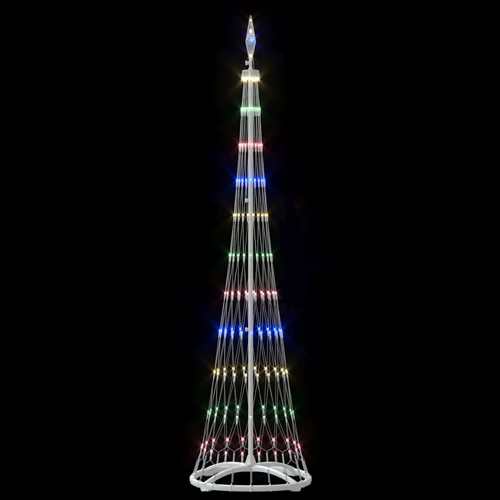 vidaXL Choinka świąteczna LED Wielokolorowe 51 x 51 x 190 cm Metal