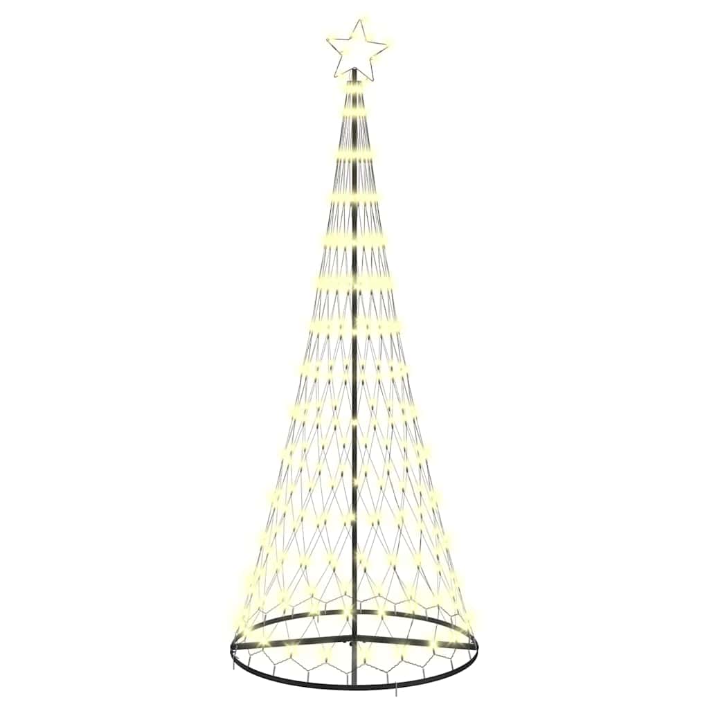 vidaXL Choinka świąteczna LED z podstawą Ciepła biel 250 cm Metal