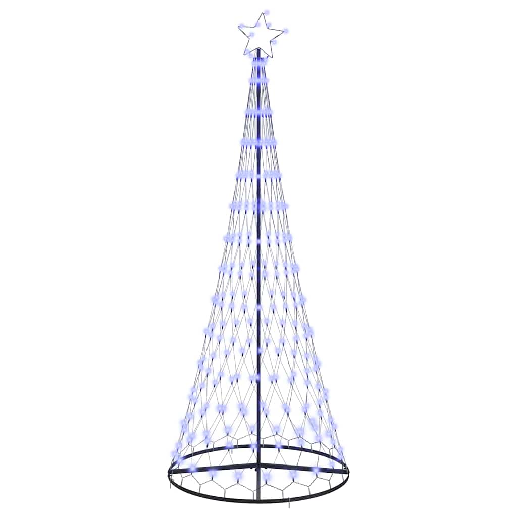vidaXL Choinka świąteczna LED z 295 diodami LED Niebieski 250 cm Metal