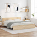 vidaXL Ramka łóżka Sonoma 193 x 203 cm Drewno inżynieryjne