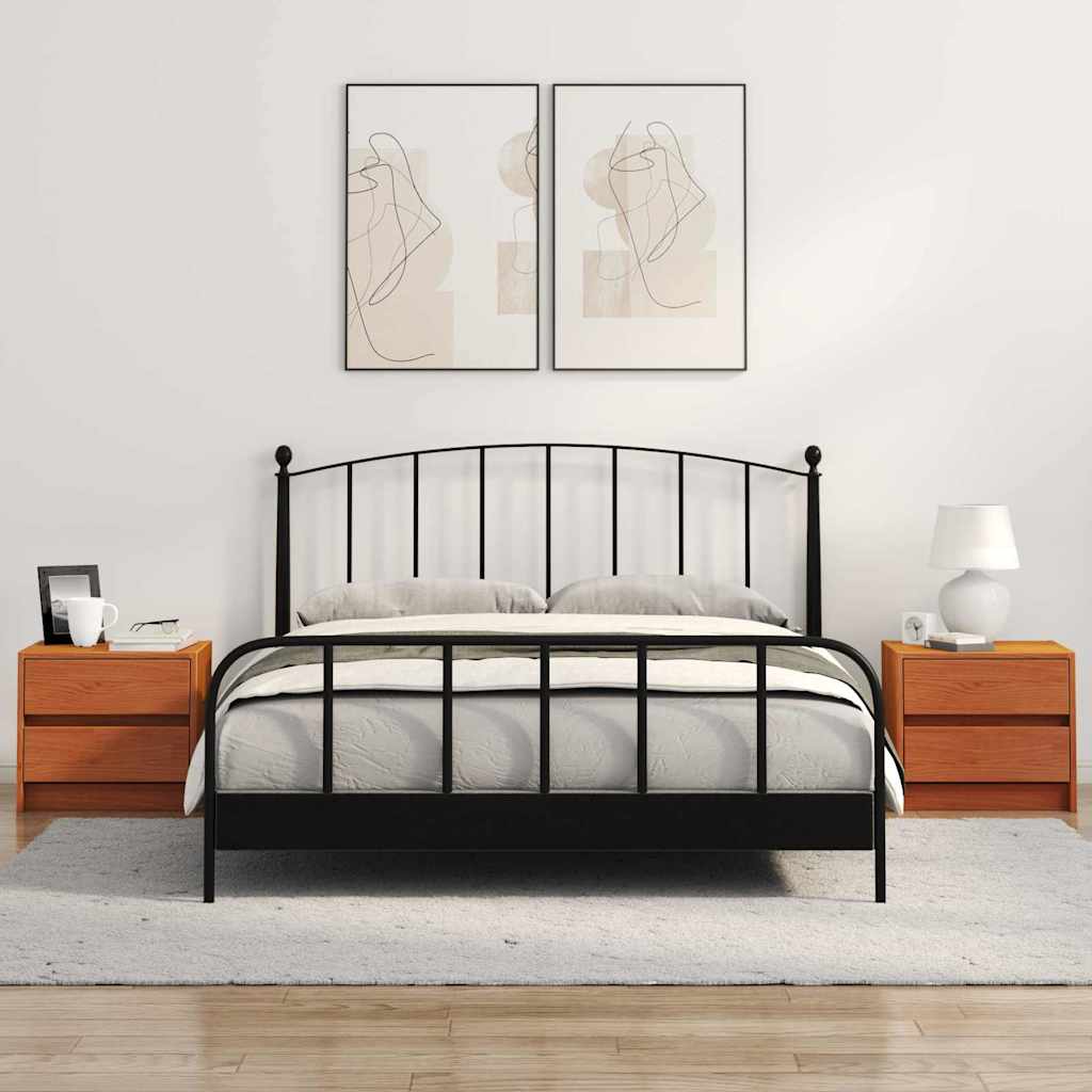 vidaXL Szafki nocne z szufladą 2 pcs Woskowy Brąz 40 x 30.5 x 35.5 cm