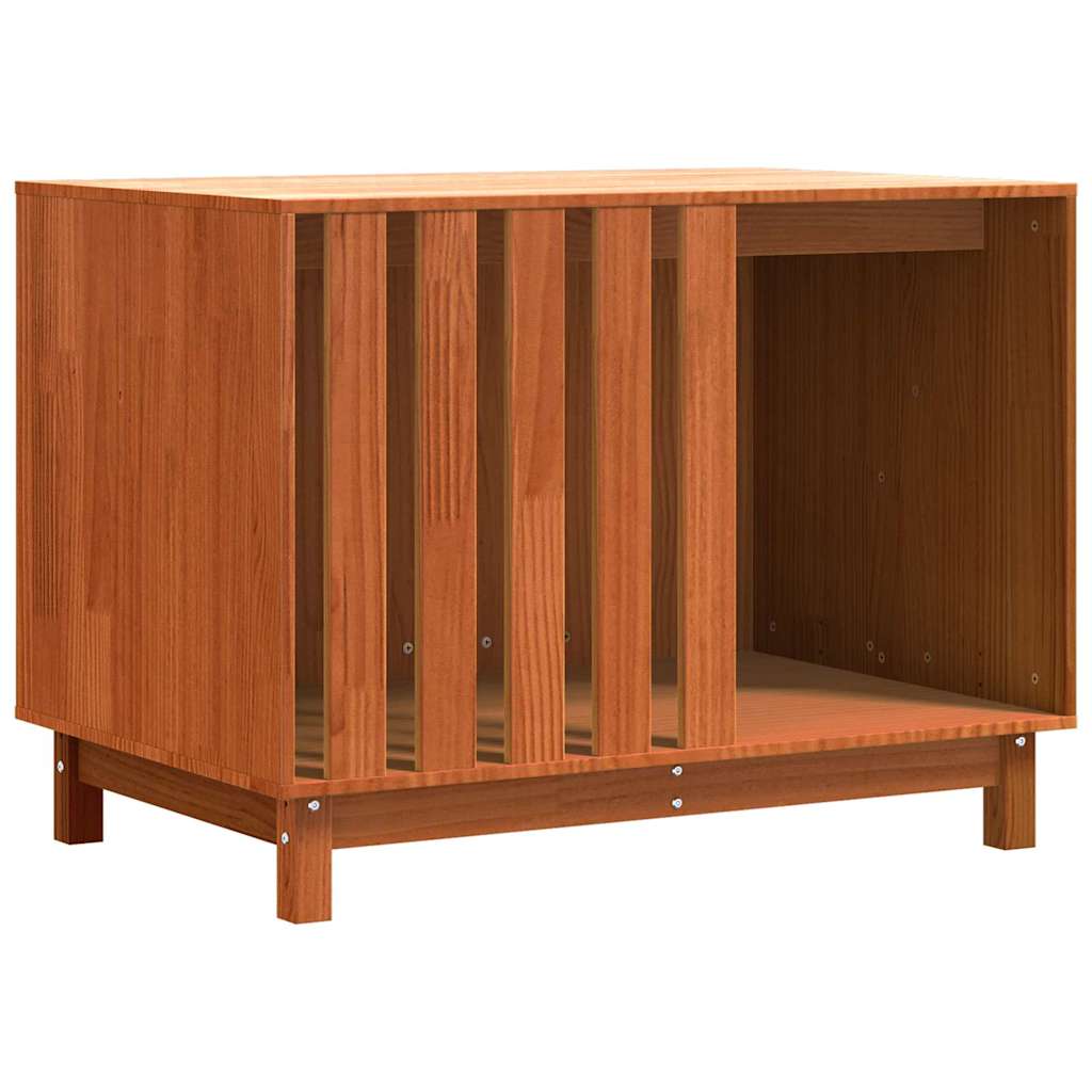 vidaXL Domek dla Psów Woskowy Brąz 90 x 60 x 67 cm Lite drewno sosnowe