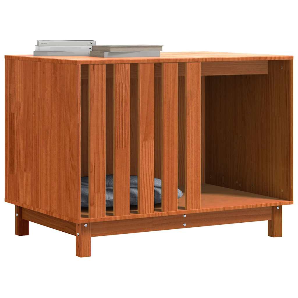vidaXL Domek dla Psów Woskowy Brąz 90 x 60 x 67 cm Lite drewno sosnowe