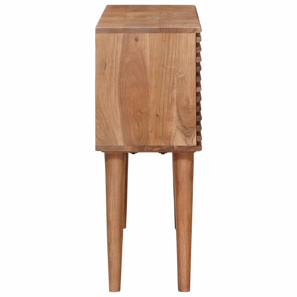 vidaXL Ręcznie robiony stolik końcowy Brąz tekowy 100 x 30 x 75 cm