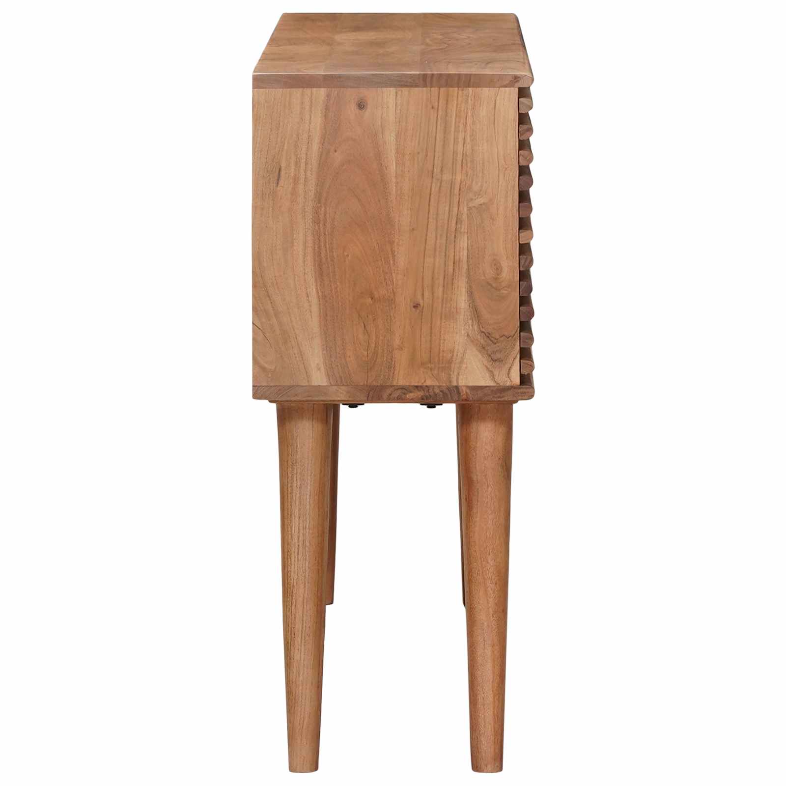 vidaXL Ręcznie robiony stolik końcowy Brąz tekowy 100 x 30 x 75 cm