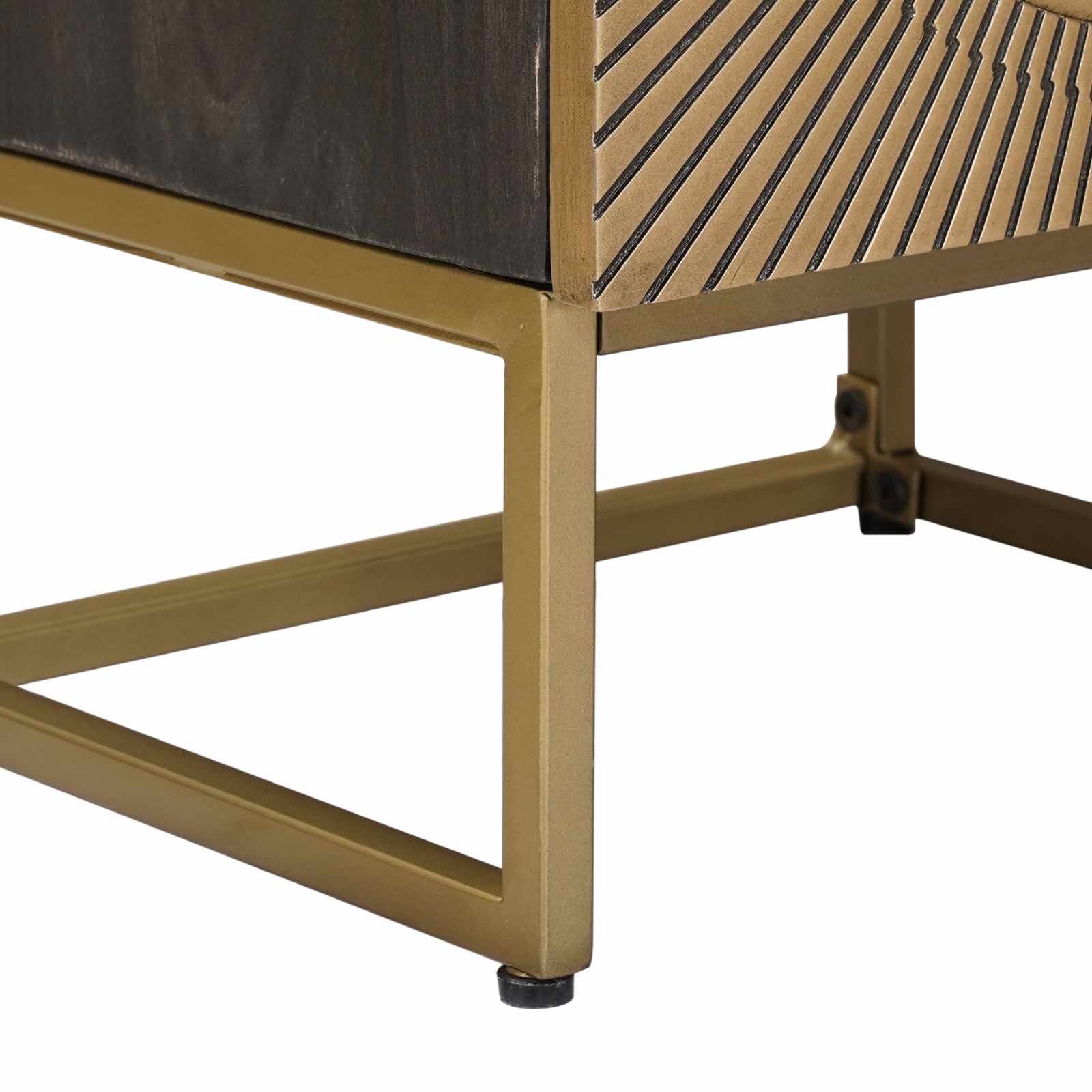 vidaXL Highboard Mosiądz 35 x 30 x 120 cm