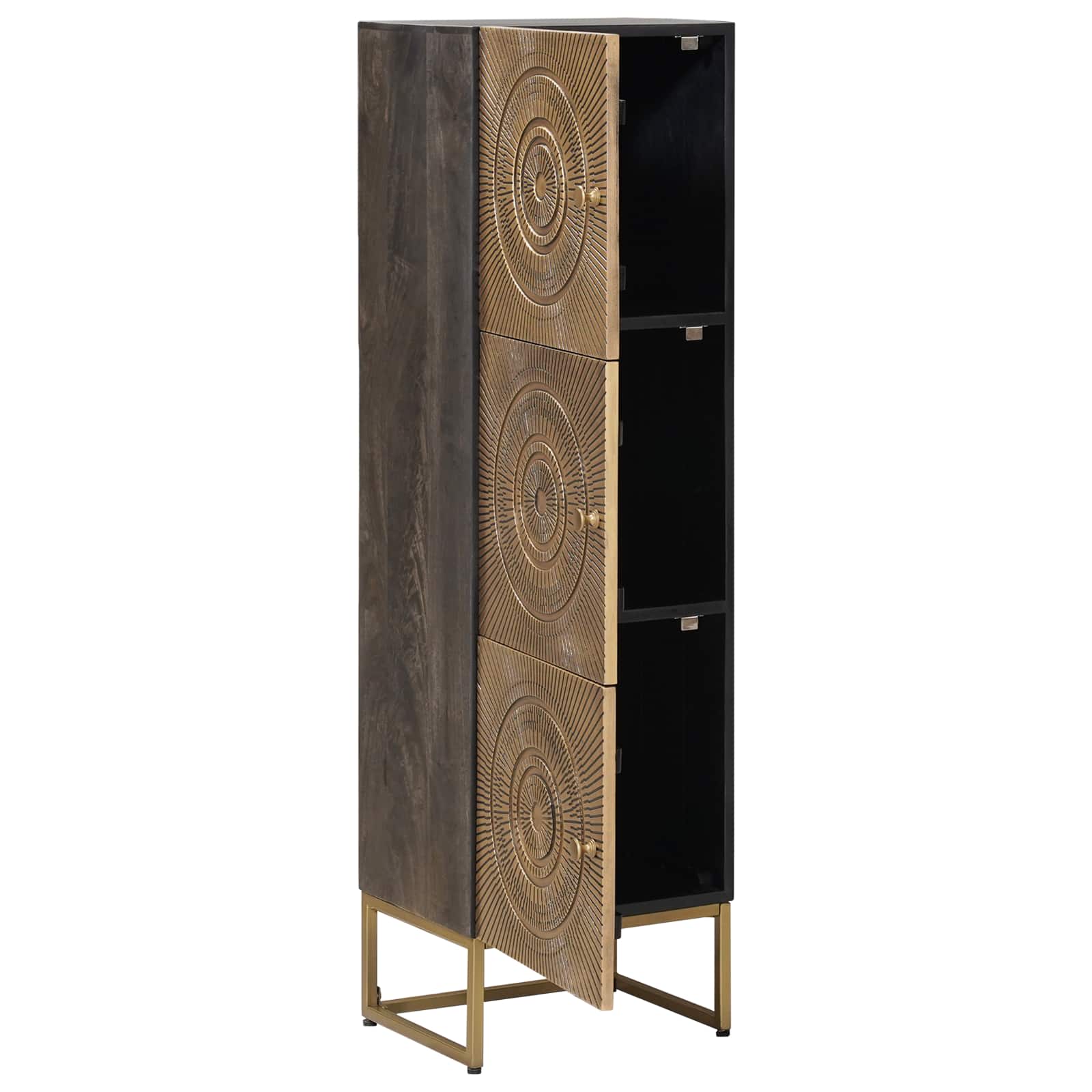 vidaXL Highboard Mosiądz 35 x 30 x 120 cm