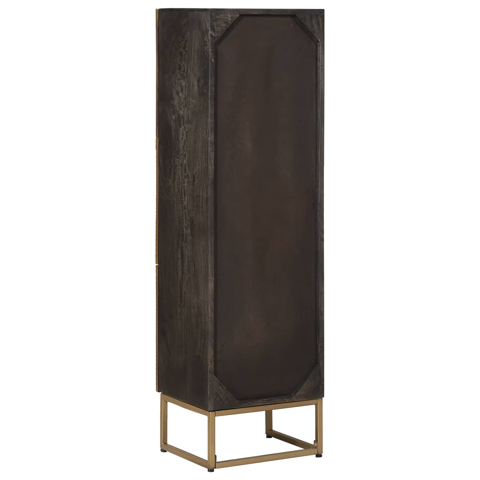 vidaXL Highboard Mosiądz 35 x 30 x 120 cm