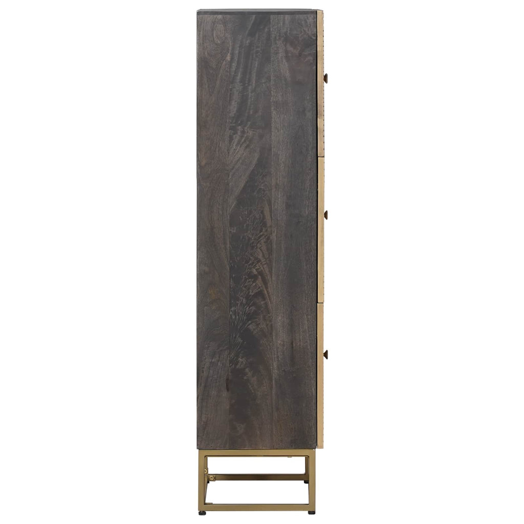 vidaXL Highboard Mosiądz 35 x 30 x 120 cm
