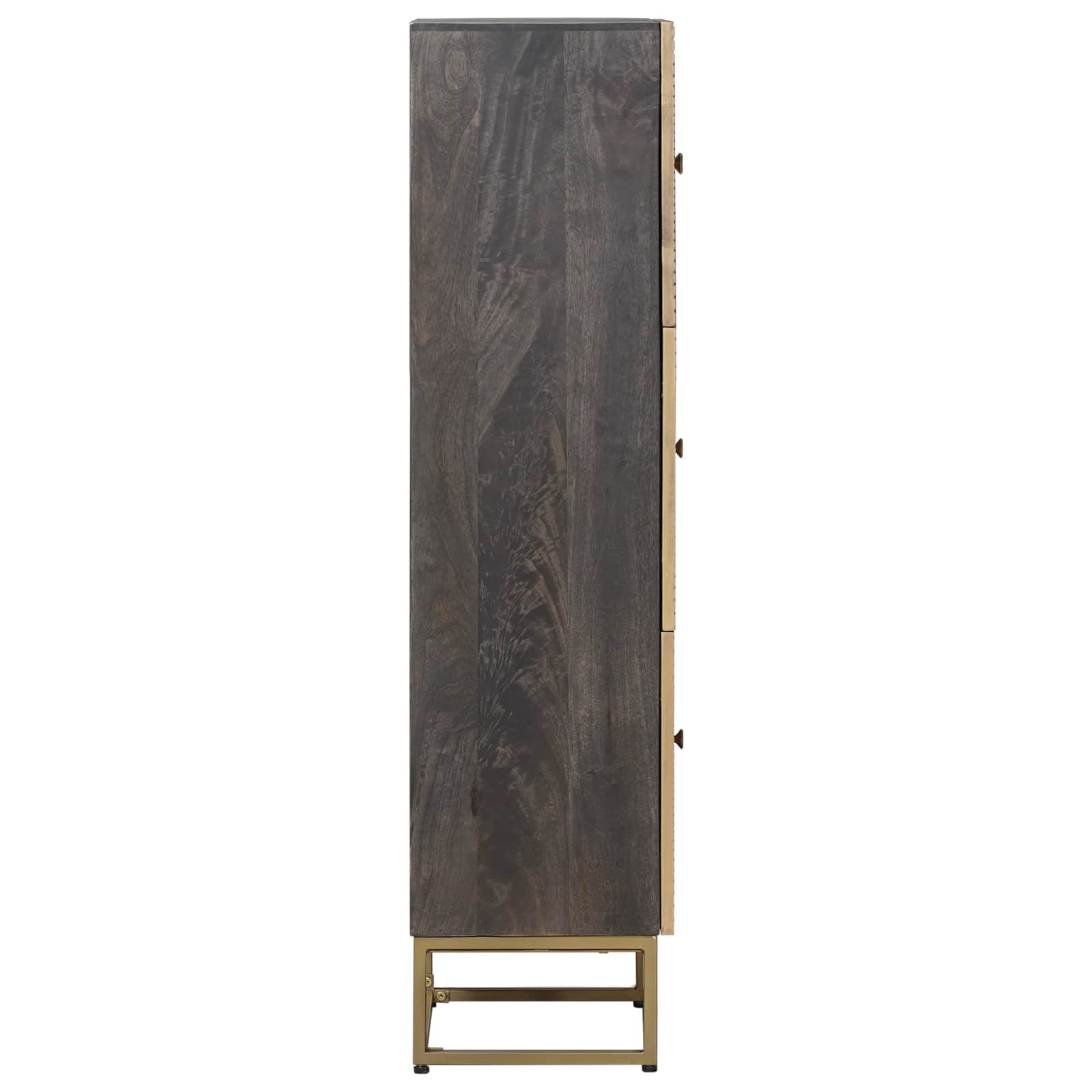 vidaXL Highboard Mosiądz 35 x 30 x 120 cm