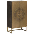 vidaXL Highboard Mosiądz 53,5 x 30 x 95 cm