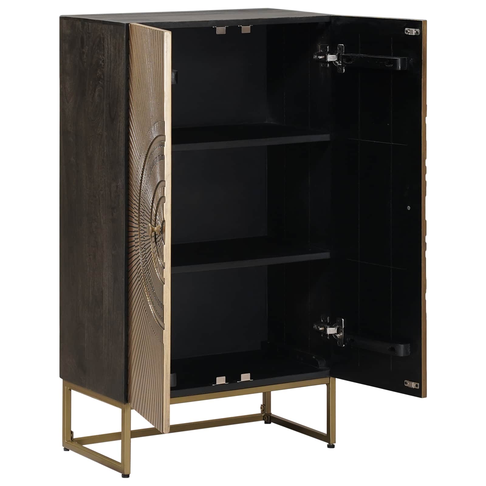 vidaXL Highboard Mosiądz 53,5 x 30 x 95 cm