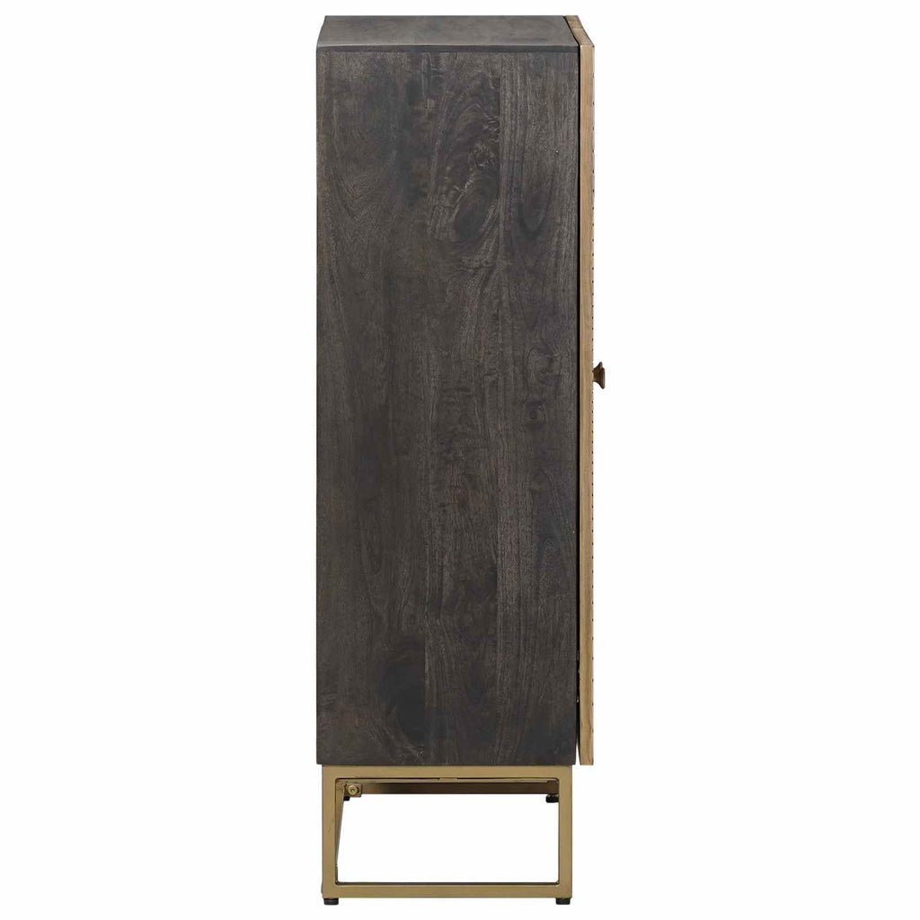 vidaXL Highboard Mosiądz 53,5 x 30 x 95 cm
