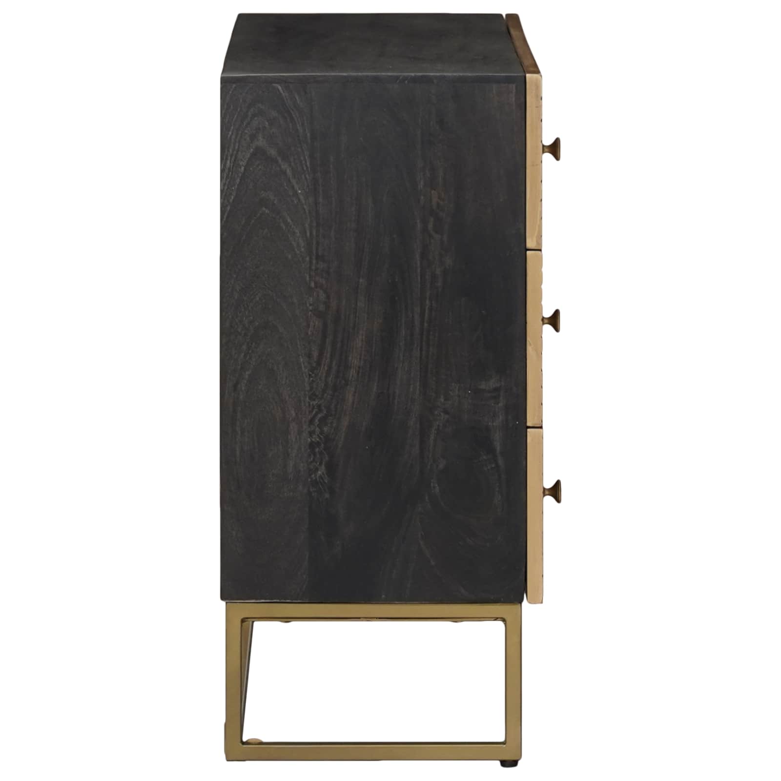 vidaXL Szafka z Szufladami z szufladą Mosiądz 75 x 30 x 65 cm