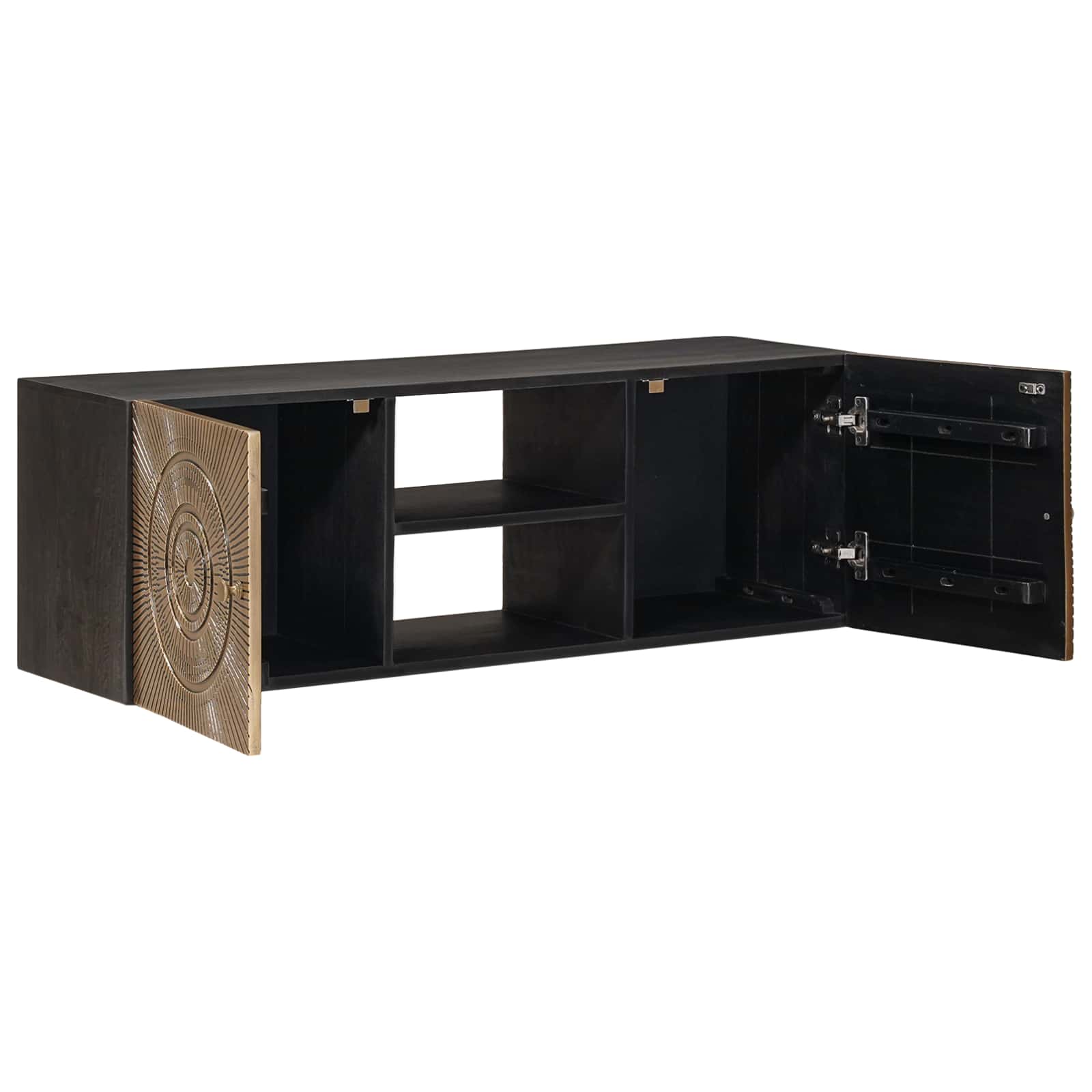 vidaXL Szafka pod telewizor z półką Mosiądz 105 x 30 x 35 cm