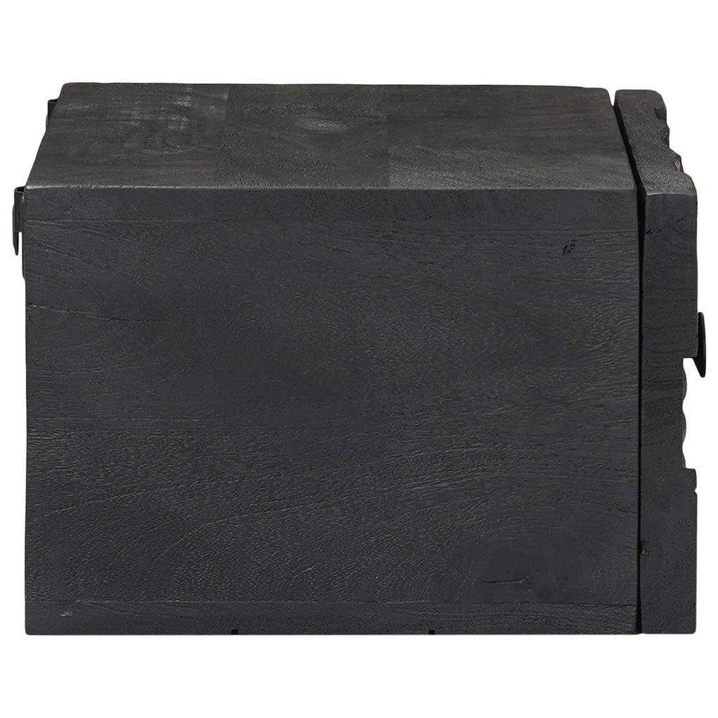 vidaXL Ręcznie wykonana szafka nocna Czarny 40 x 30 x 20 cm