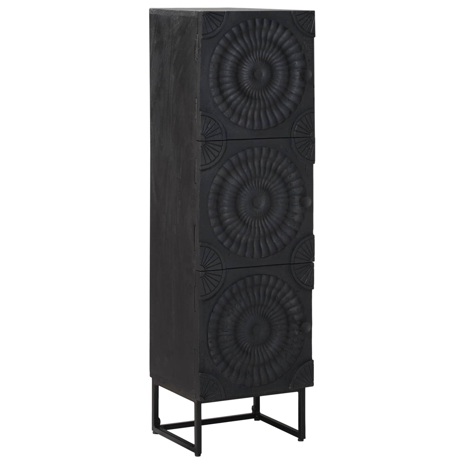 vidaXL Highboard Czarny 35 x 30 x 120 cm