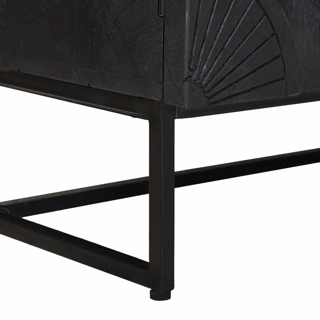 vidaXL Highboard Czarny 55 x 30 x 95 cm