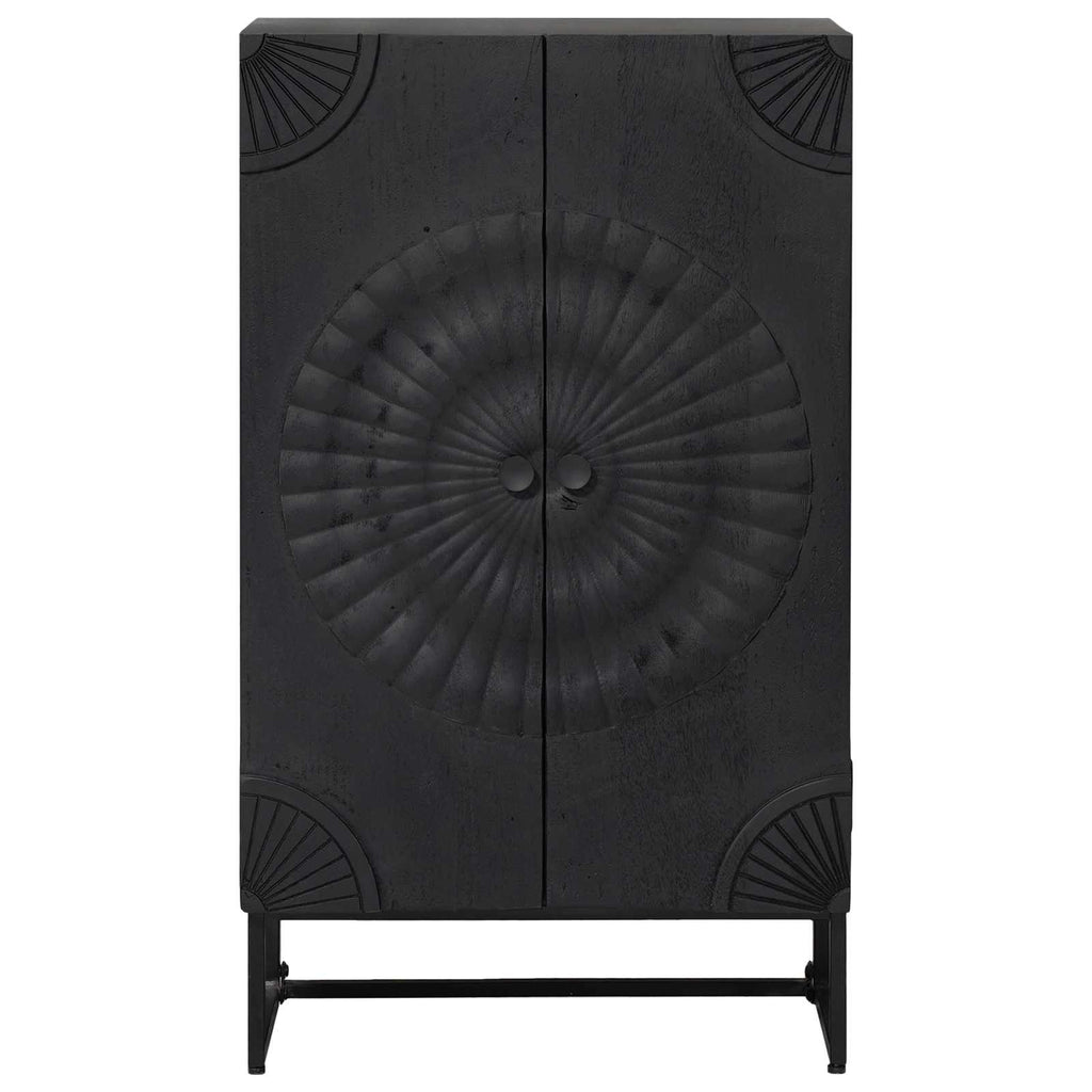 vidaXL Highboard Czarny 55 x 30 x 95 cm