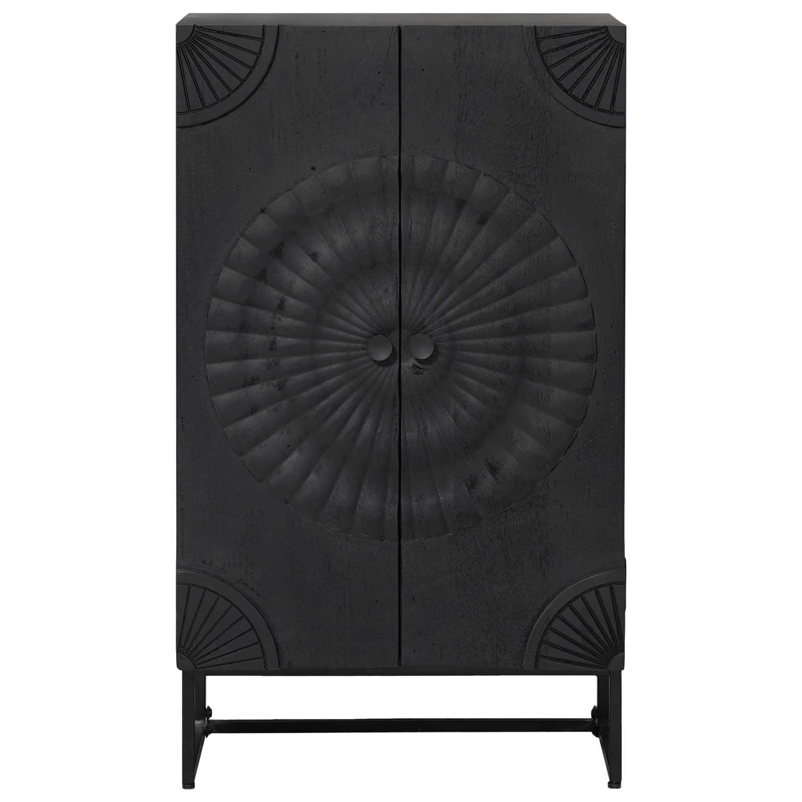 vidaXL Highboard Czarny 55 x 30 x 95 cm