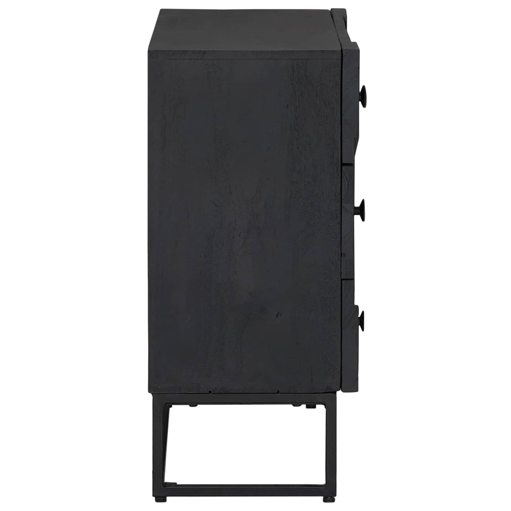 vidaXL Szafka z Szufladami z szufladą Czarny 75 x 30 x 65 cm