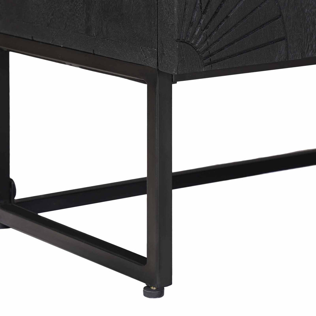 vidaXL Szafka pod telewizor z szufladą z półką Czarny 105 x 30 x 54 cm