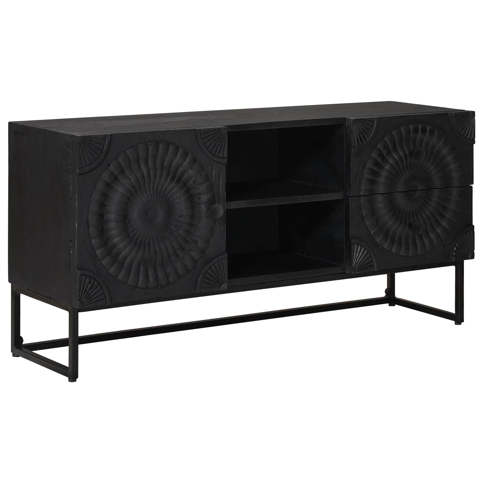 vidaXL Szafka pod telewizor z szufladą z półką Czarny 105 x 30 x 54 cm
