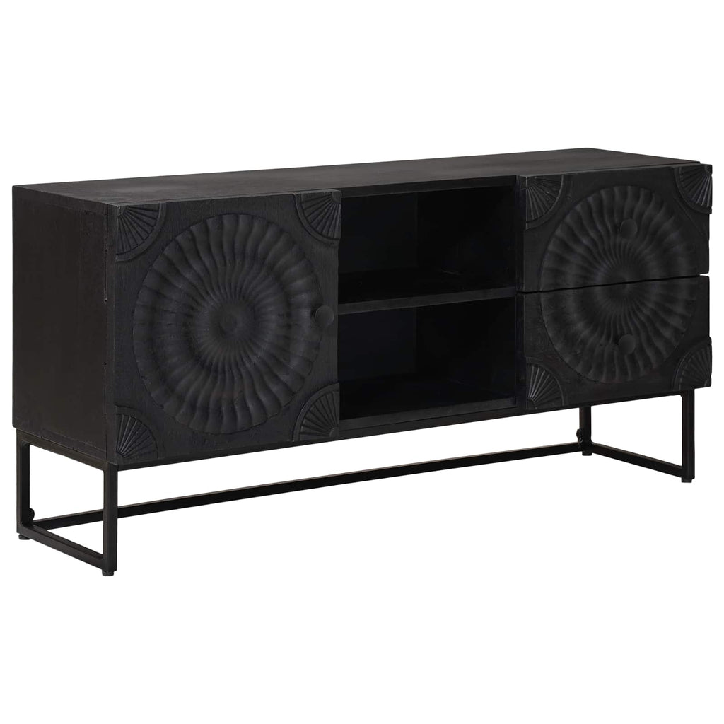 vidaXL Szafka pod telewizor z szufladą z półką Czarny 105 x 30 x 54 cm