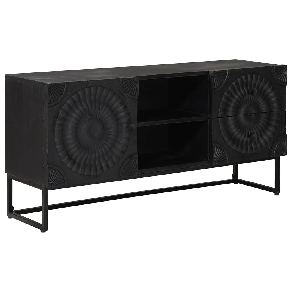 vidaXL Szafka pod telewizor z szufladą z półką Czarny 105 x 30 x 54 cm
