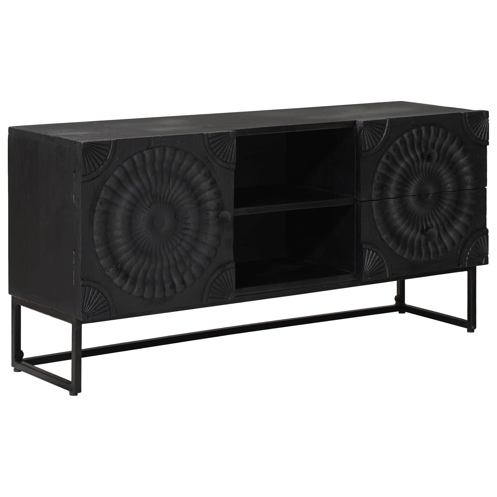 vidaXL Szafka pod telewizor z szufladą z półką Czarny 105 x 30 x 54 cm