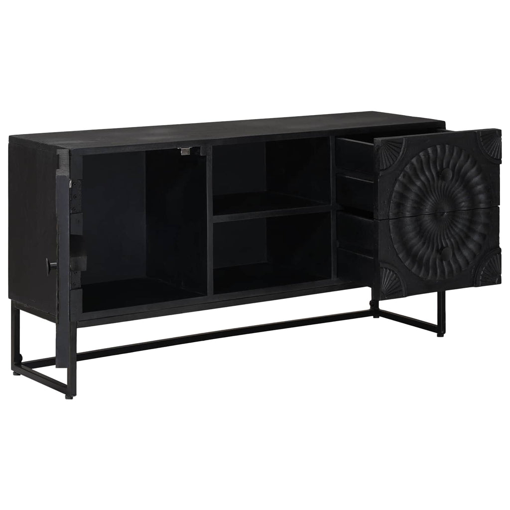 vidaXL Szafka pod telewizor z szufladą z półką Czarny 105 x 30 x 54 cm