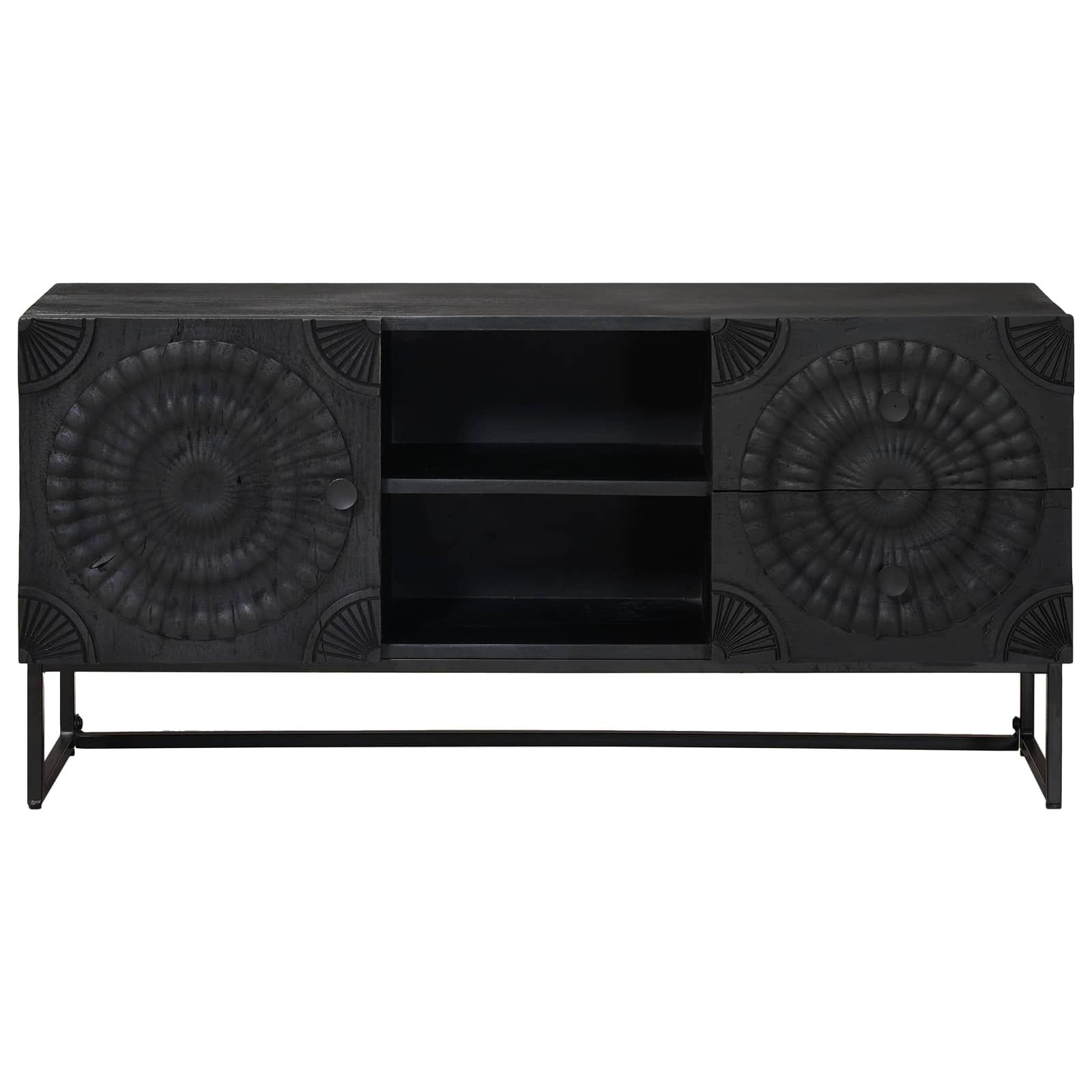 vidaXL Szafka pod telewizor z szufladą z półką Czarny 105 x 30 x 54 cm